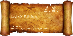 Lajkó Mihály névjegykártya