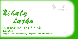 mihaly lajko business card